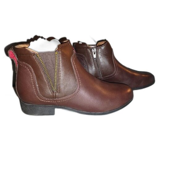 NIB Cobb Hill Crosbie Gore Ankle Boot Size 7 Leather Brown - Picture 7 of 9